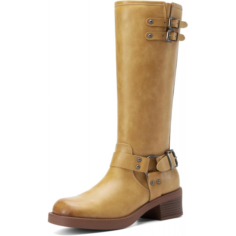 Women's Knee High Boots Combat Boots Goth Boot