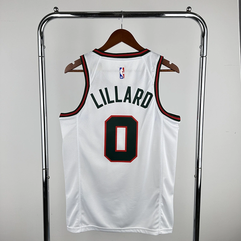 2018 NBA Milwaukee Bucks (0 LILLARD) Basketball Jersey