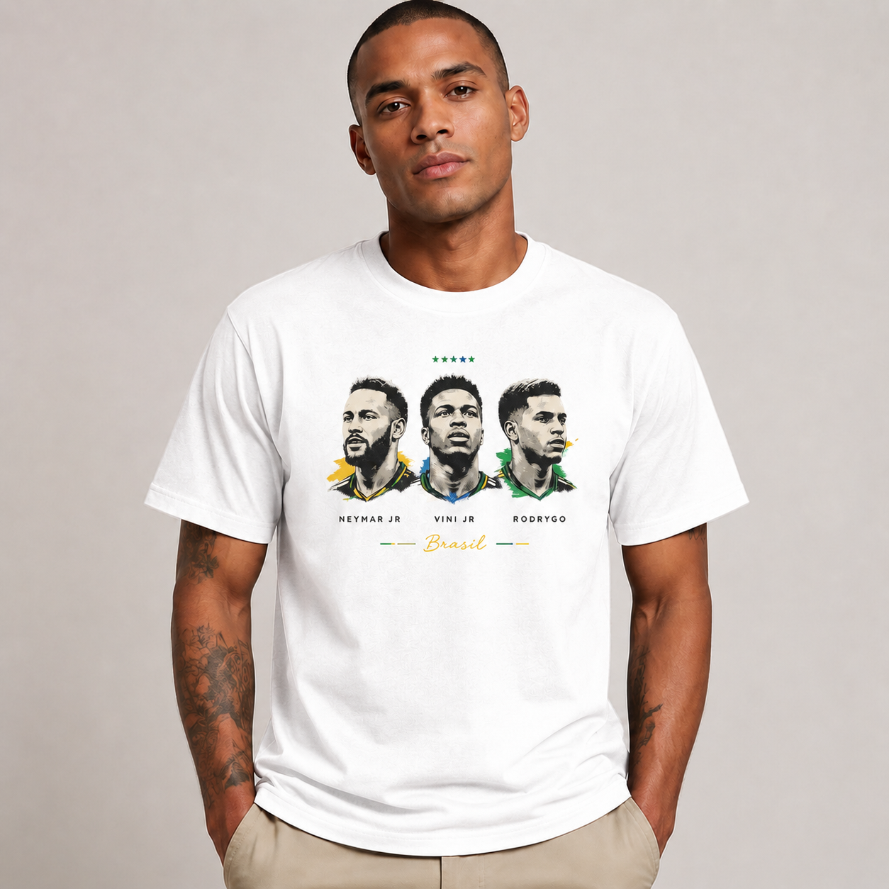 Brazilian Player Pure Cotton T-Shirt – Limited-Time Offer