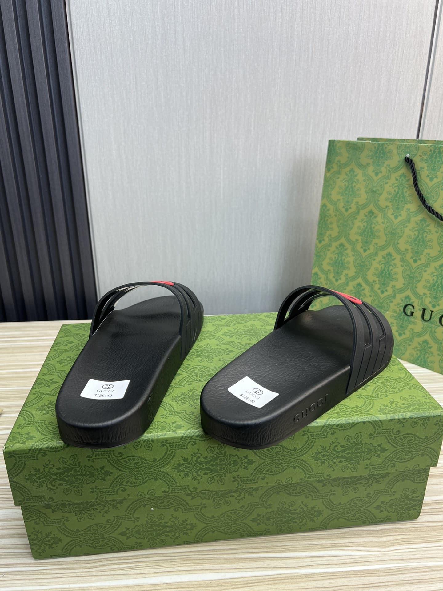 Gucci Slippers Sandals Mules Summer With Gg Logo Red