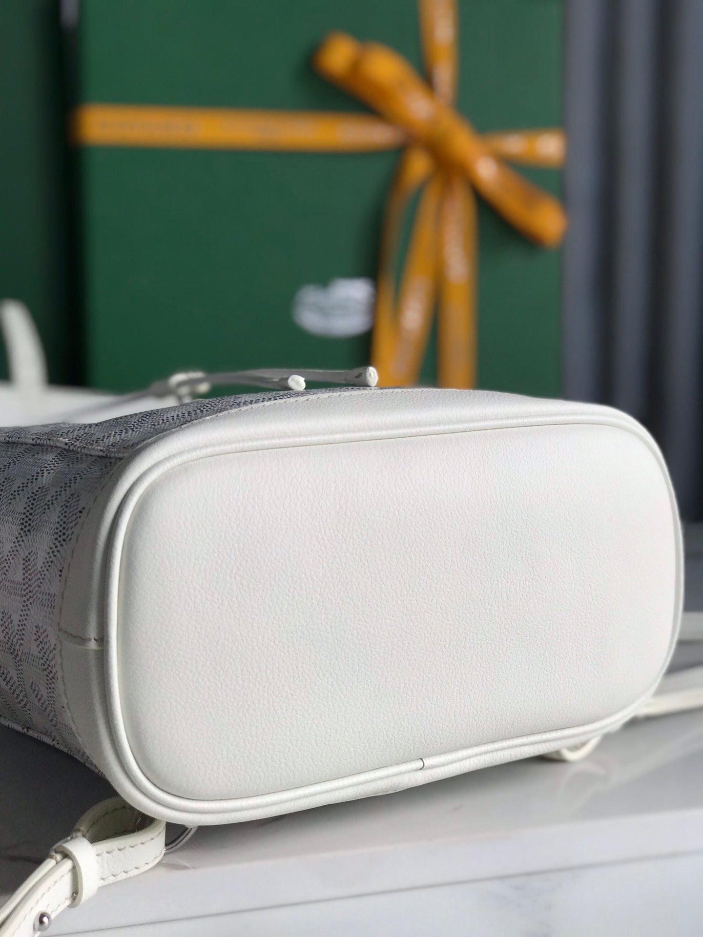 Goyard Alpin Mini Backpack 21 Cm White Lambskin And Goyardine Canvas