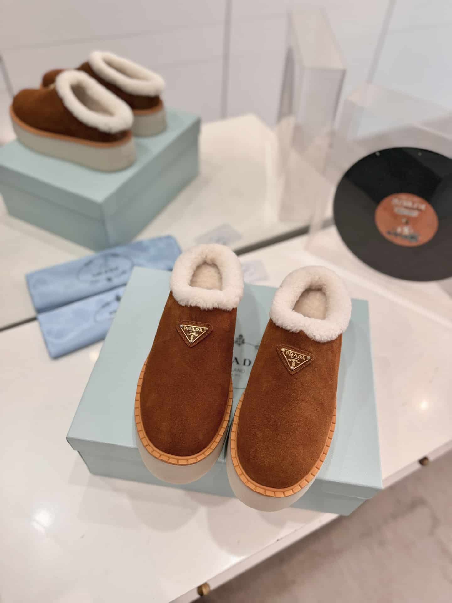 Prada Suede Mules Cinnamon 1S715N X0O F0401 F Zg50