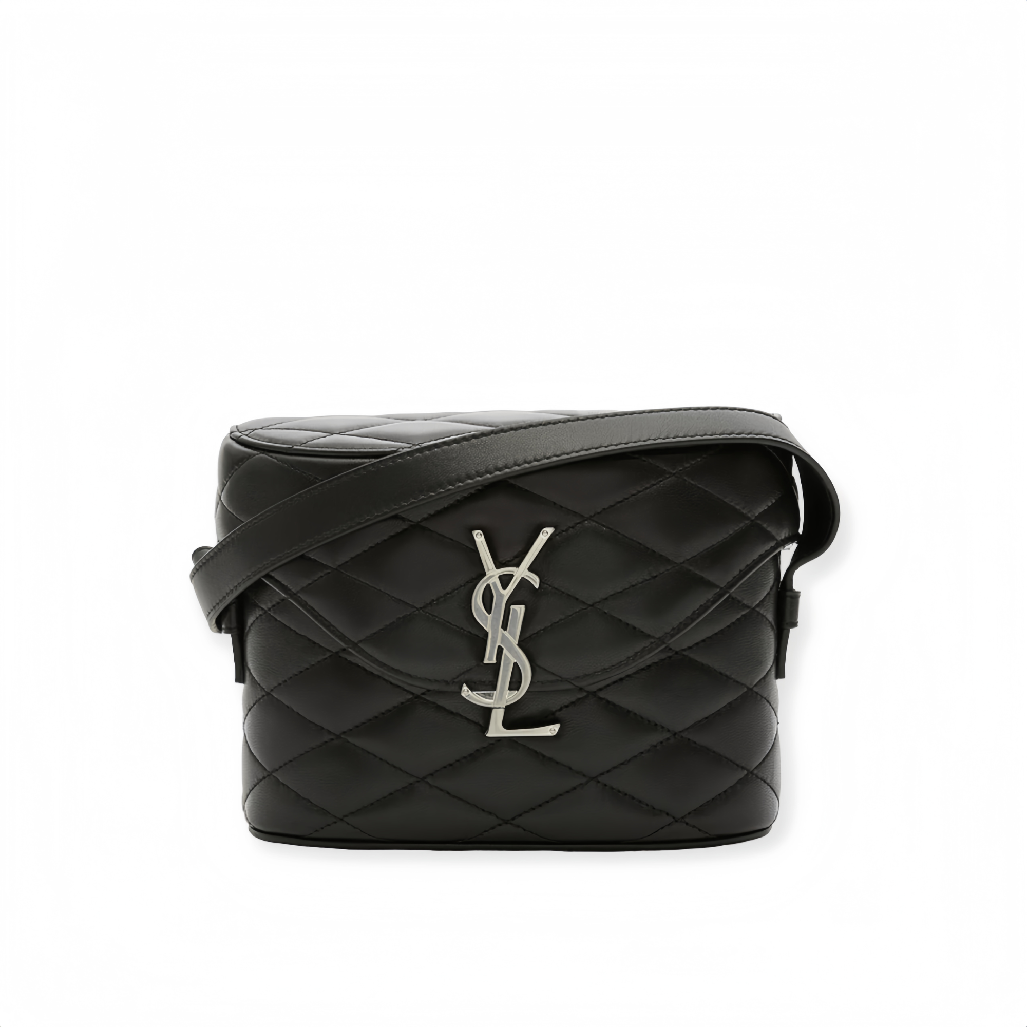Saint Laurent June Box Bag In Quilted Black