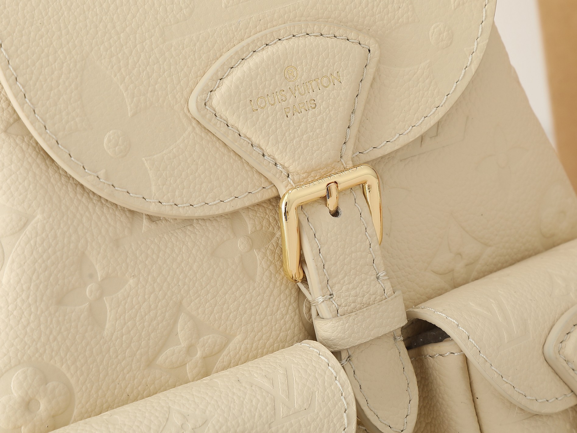 Louis Vuitton Backup Backpack – Monogram Empreinte Leather Cream M47106 22cm/ 8.7cm