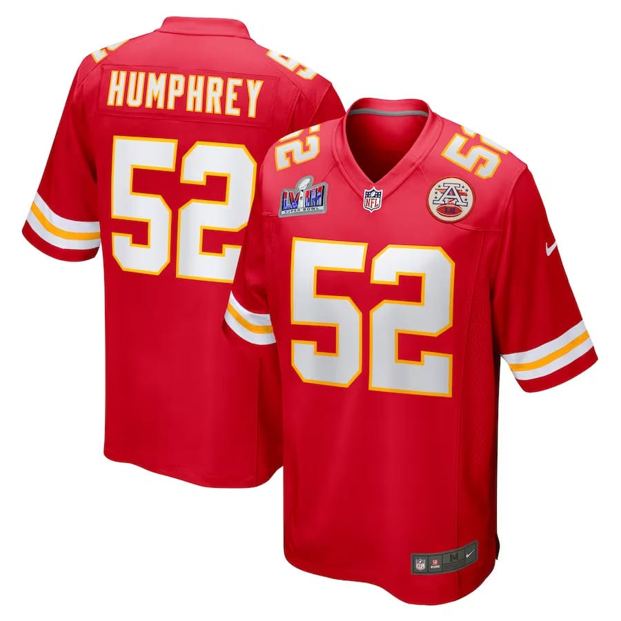 Men's Creed Humphrey Kansas City Chiefs  Super Bowl LVIII Game Jersey - Red