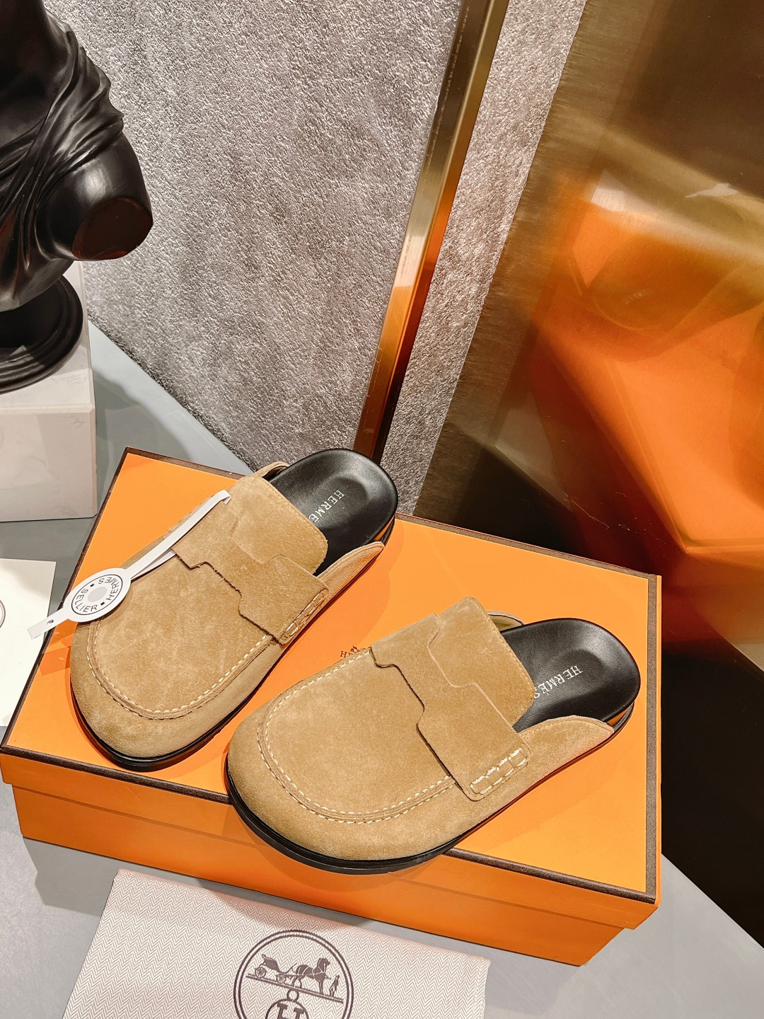 HERMES GO MULE BROWN