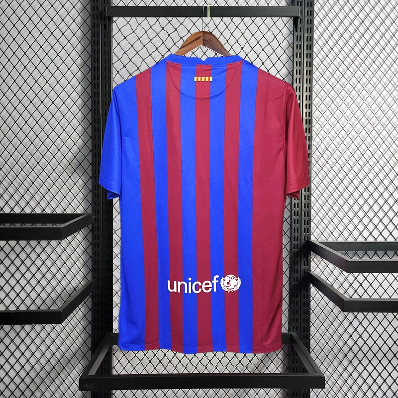 Retro 2021-22 Barcelona Home PEDRI PIQUE DEMBELE MEMPHIS F.DE JONG Football jersey retro