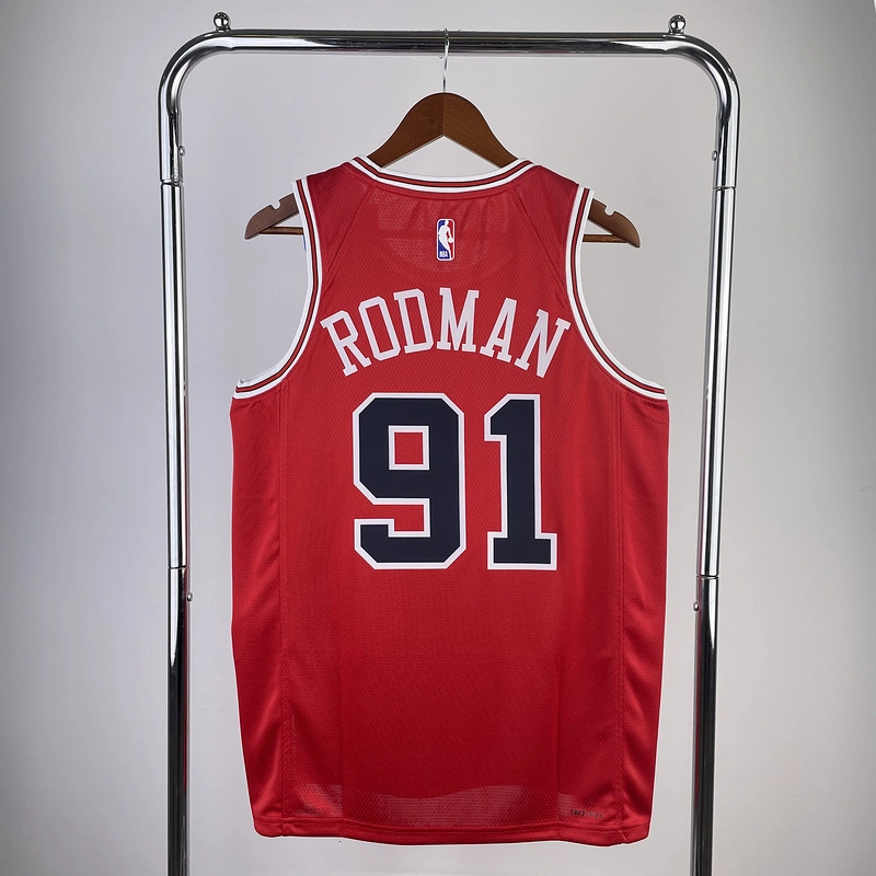 2023 NBA Chicago Bulls (91 RODMAN) Basketball Jersey