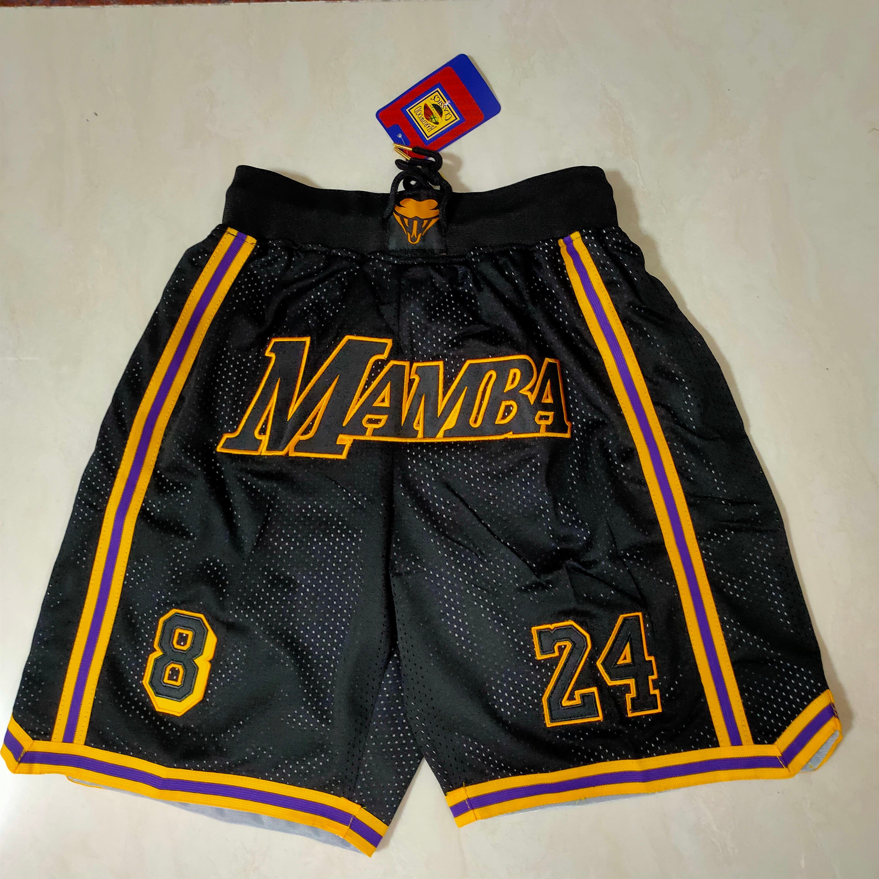 Los Angeles Lakers Kobe Bryant Black Mamba Pocket Pants