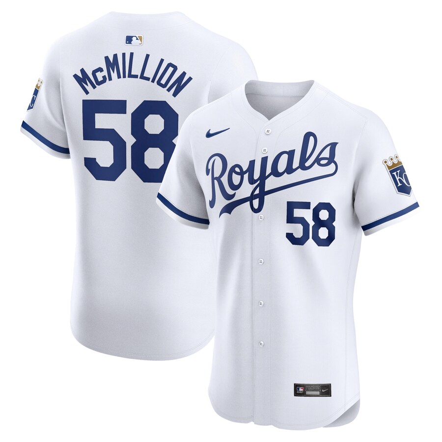 John McMillon Kansas City Royals Home Elite Player Jersey White
