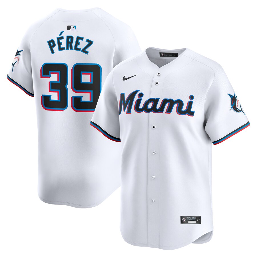 Eury Perez Miami Marlins Home Limited Player Jersey  White