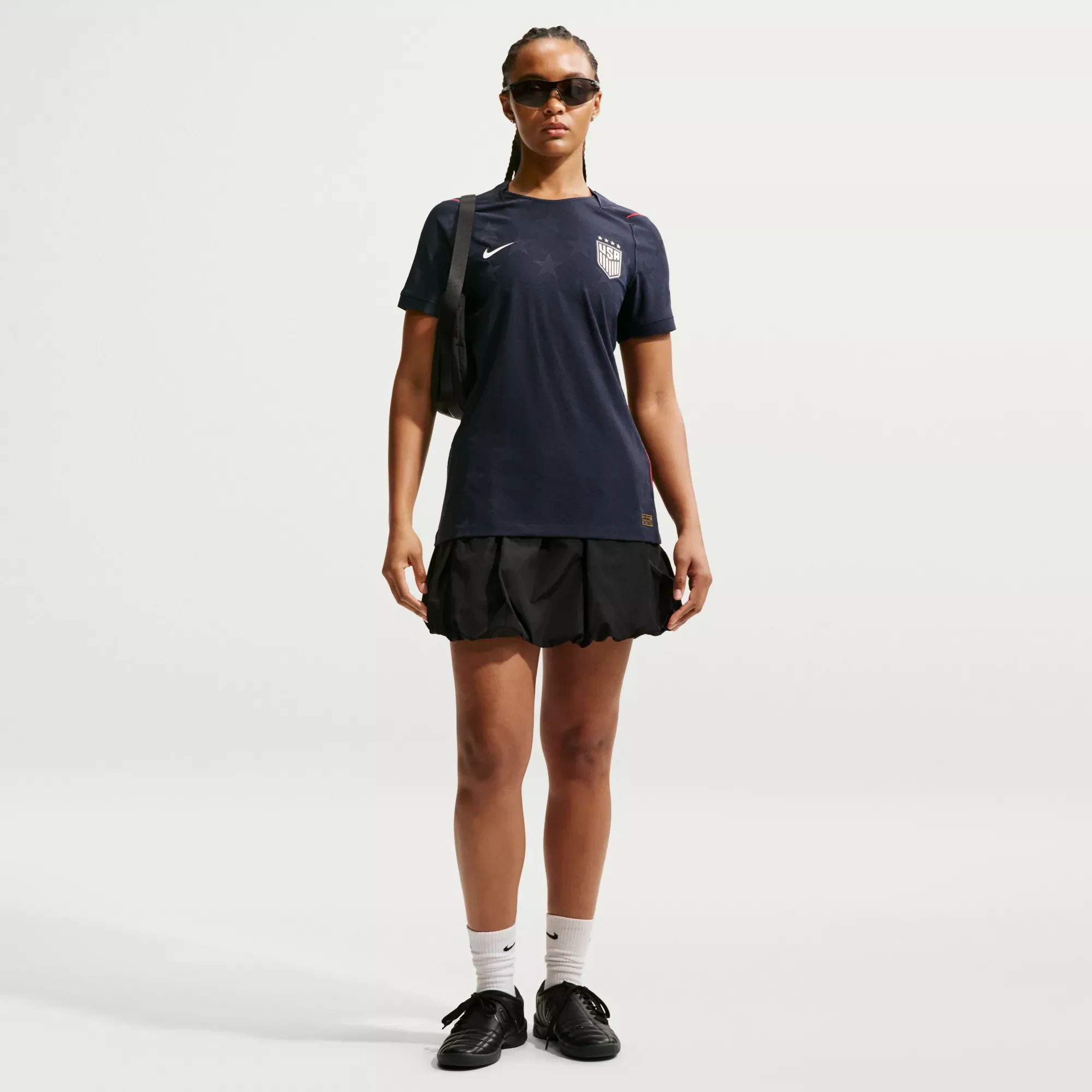 Nike Women's Adams United States Match Authentic Away Jersey 2026 (Dark Obsidian/Pure Platinum)