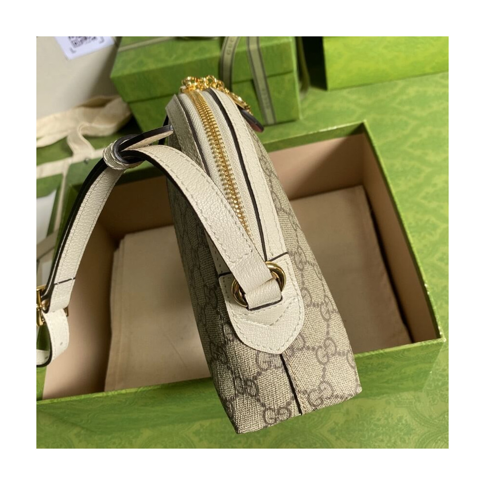Gucci Ophidia GG Small Shoulder Bag in White