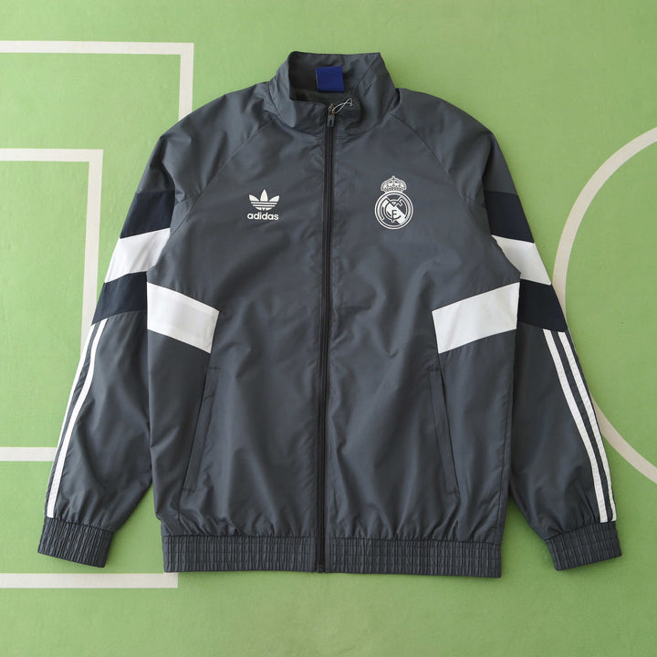 2024/2025 Real Madrid Black Windbreaker Soccer Jersey 1:1 Thai Quality