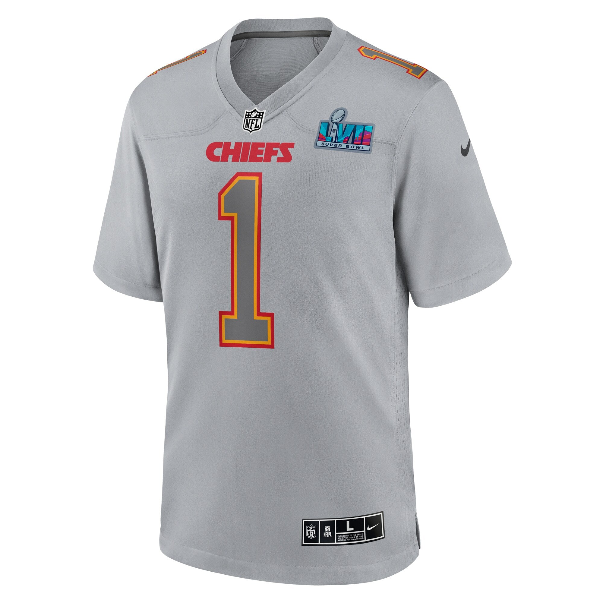 Jerick McKinnon Kansas City Chiefs Nike Super Bowl LVII Patch Atmosphere Fashion Game Jersey - Gray
