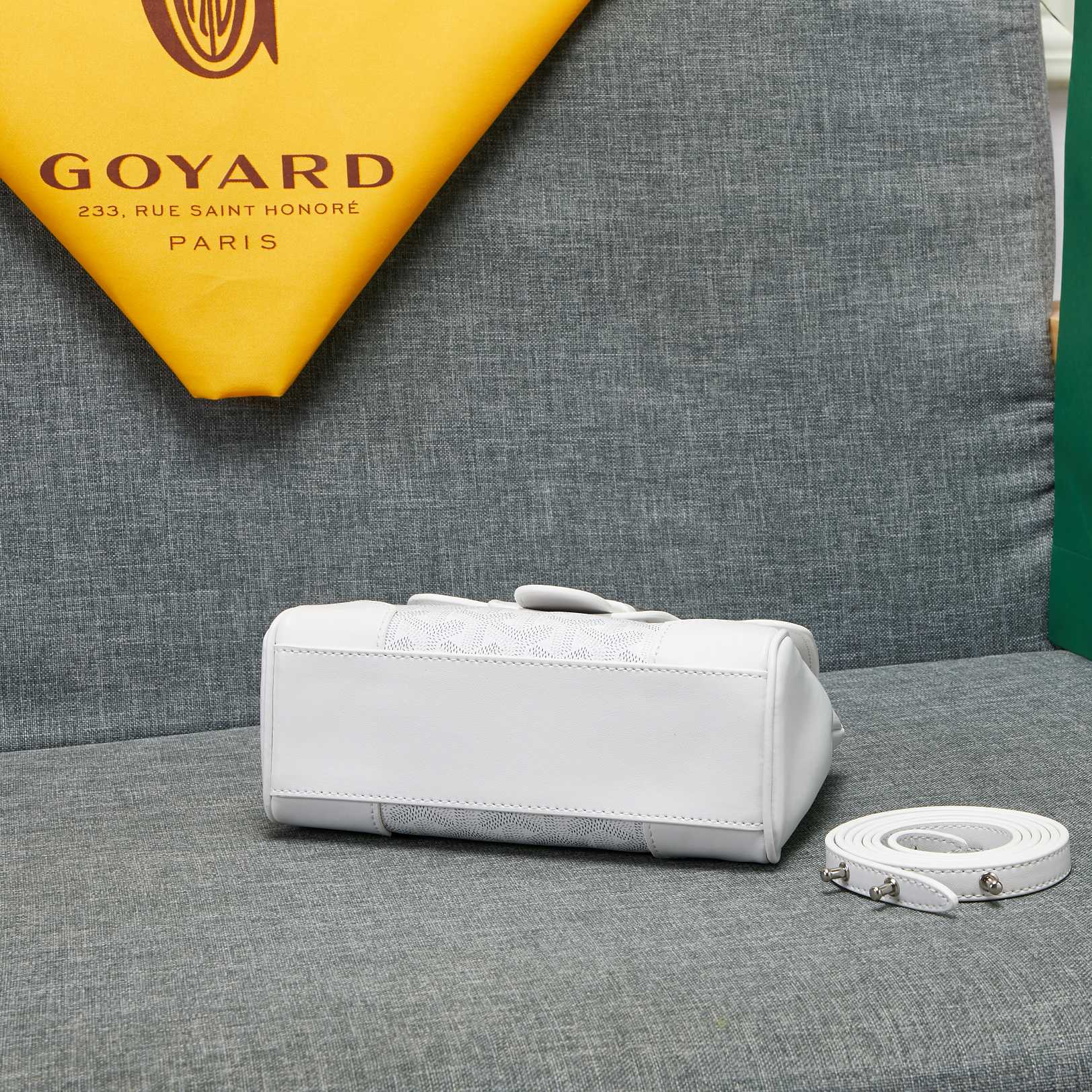 Goyard Saigon Souple Mini Bag White Canvas 20cm
