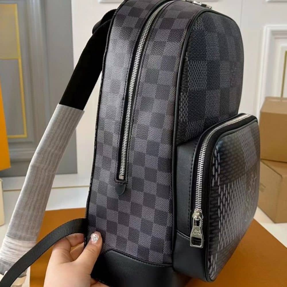Louis Vuitton Excellent Campus Backpack Black And Gray 29Cm