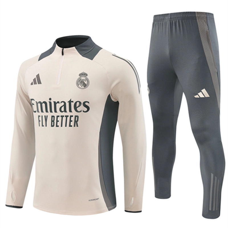 2024-25 Real Madrid Apricot Long Sleeve Training Suit