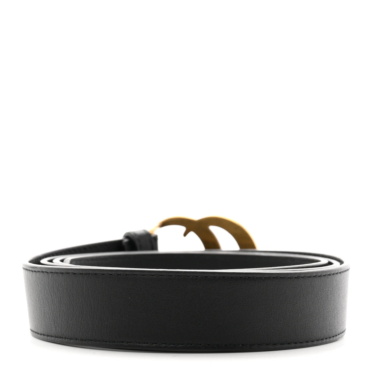 Moon Calfskin Double G 30mm Belt 110 44 Black