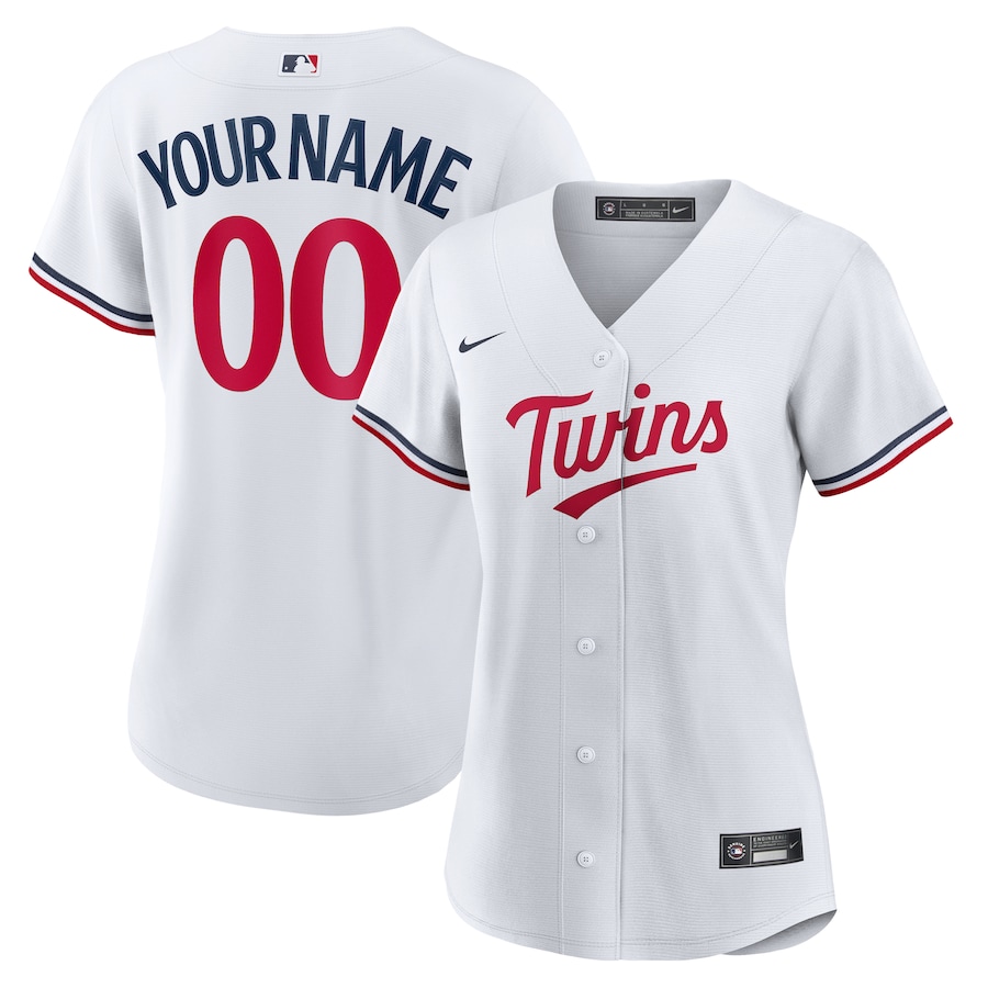 Minnesota Twins Women's Home Custom Jersey White