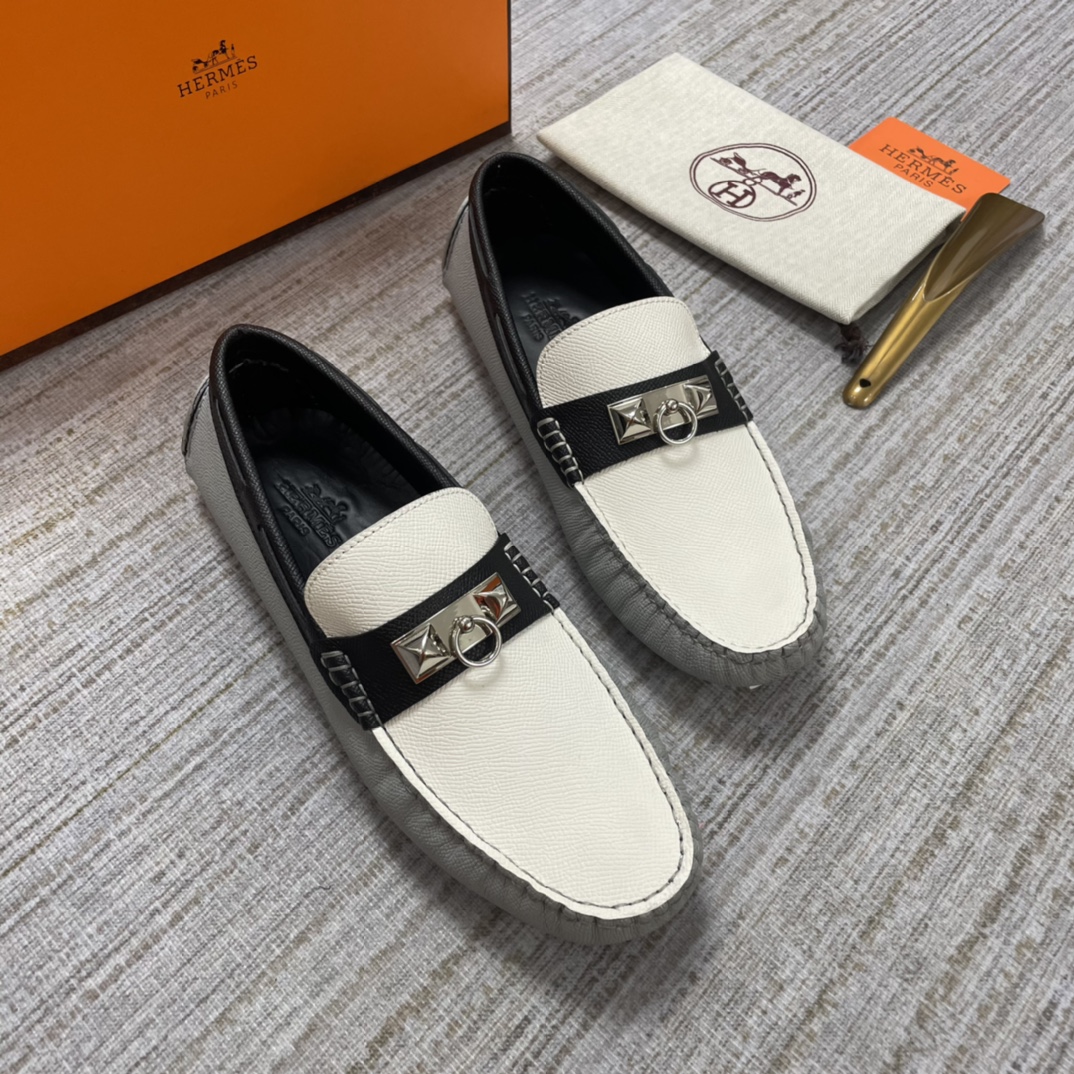 HERMES IRVING LOAFER GREY/WHITE
