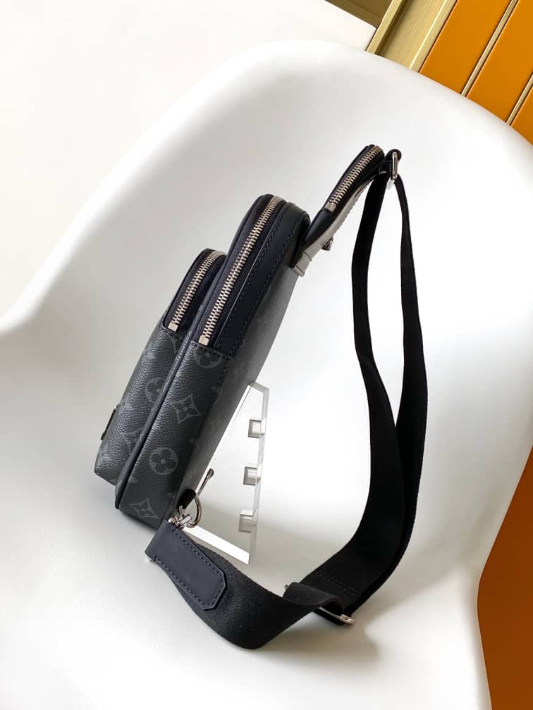 Louis Vuitton Avenue Slingbag Monogram Macassar Black 30Cm