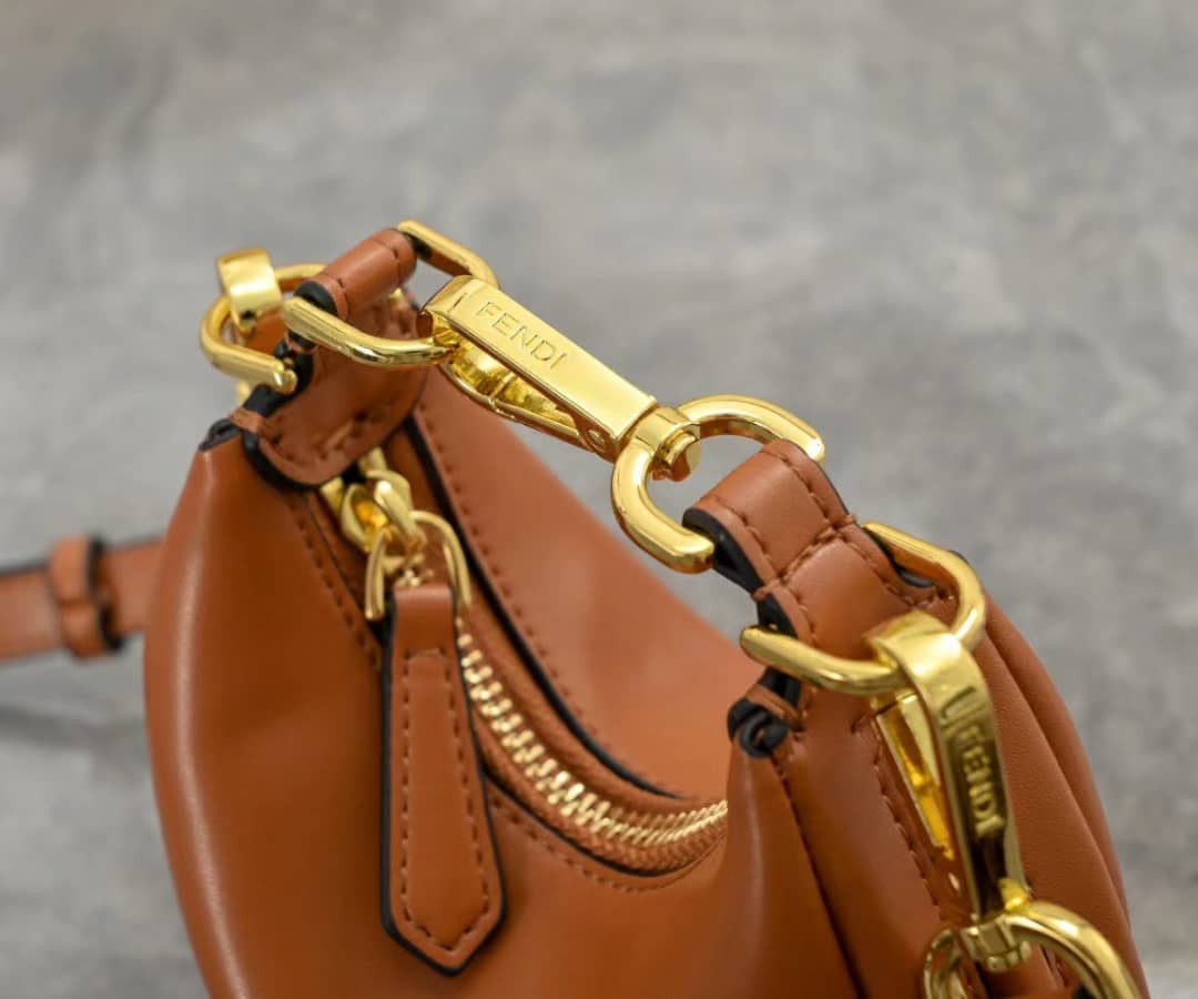 Fendi Fendigraphy Mini Leather Mini Bag Brown 16Cm 8Bs081A5Dyf1Mqi