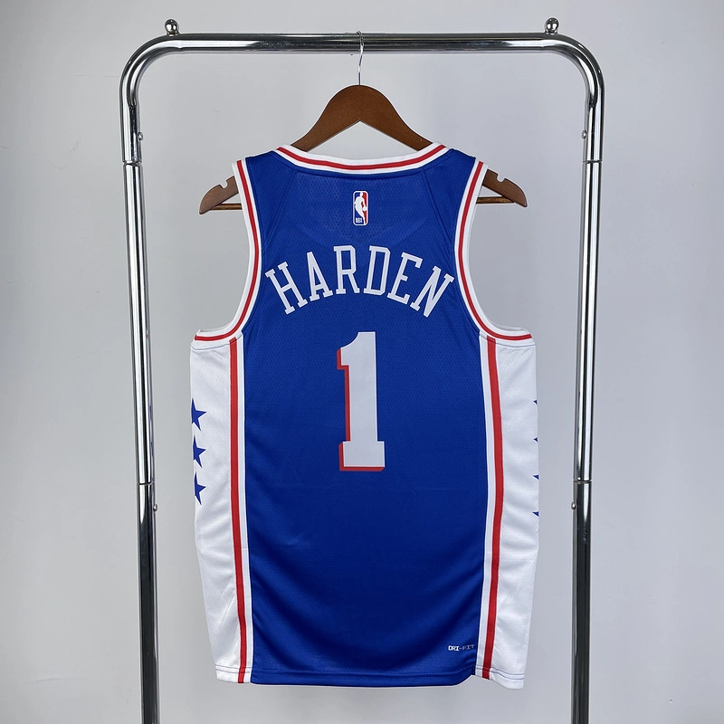 2023 NBA Philadelphia 76ers 1 HARDEN Basketball Jersey