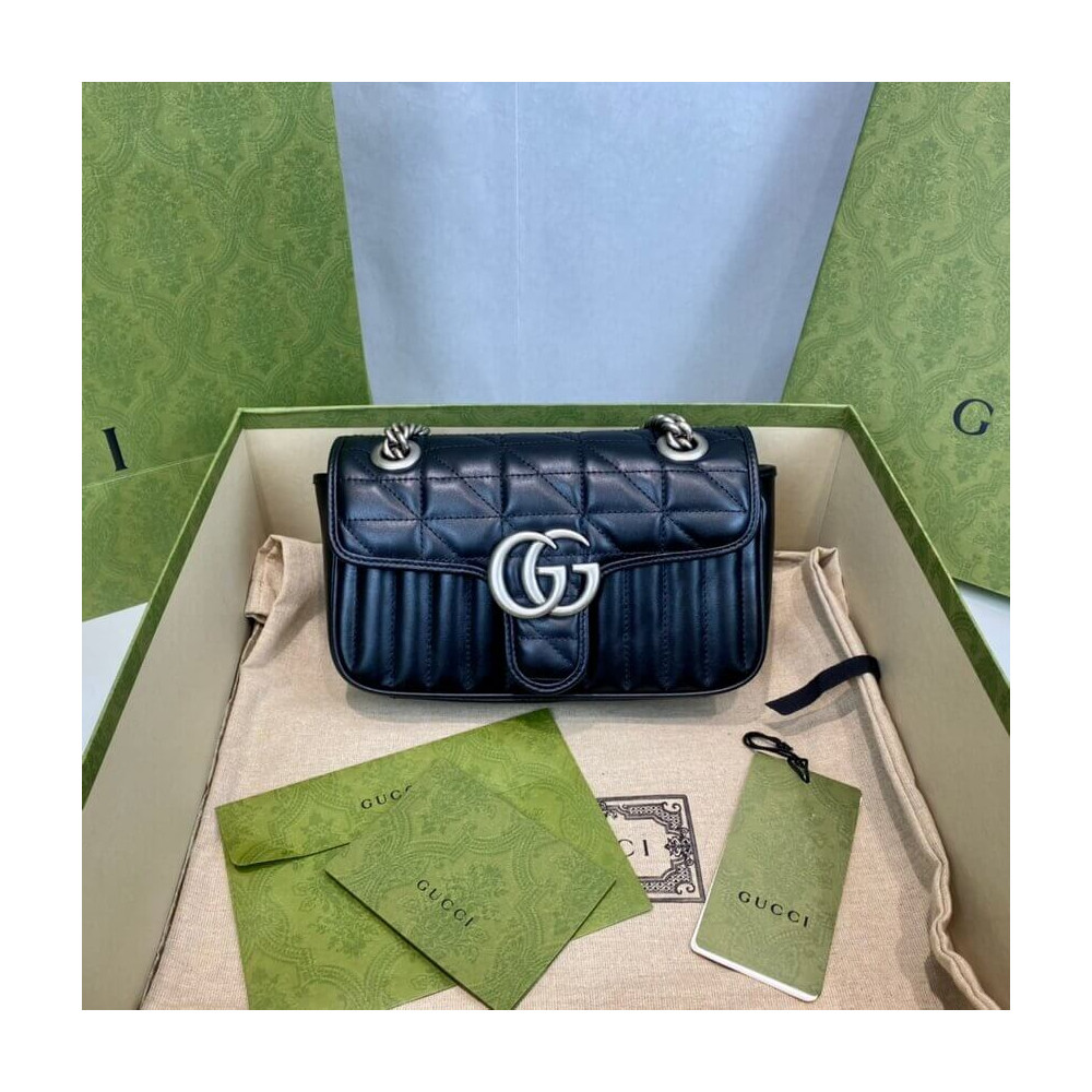Gucci GG Marmont Mini Shoulder Bag Black