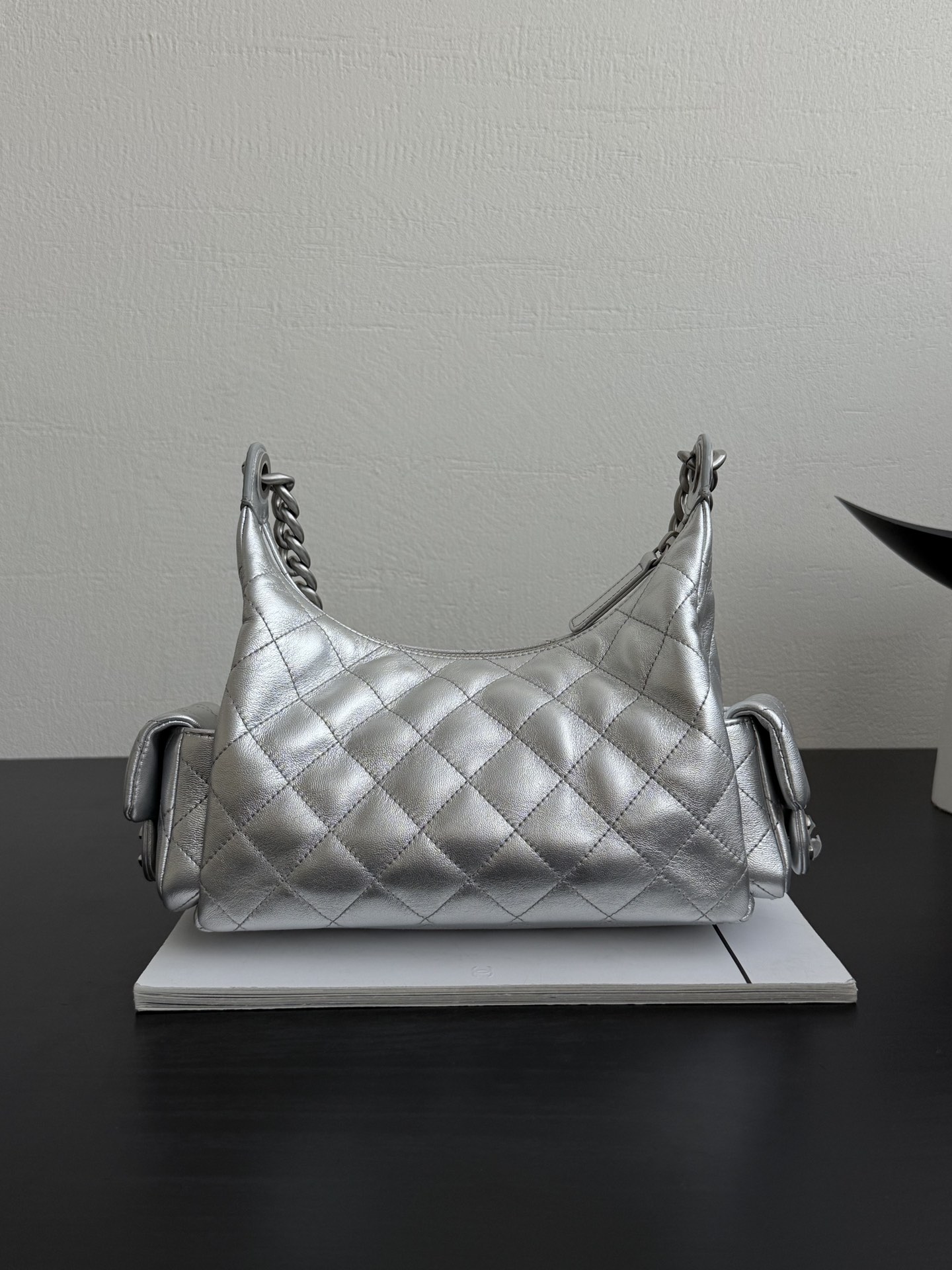 Chanel 25C Hobo Bag Silver Spring/Summer 2025 Collection 32cm/12.2cm