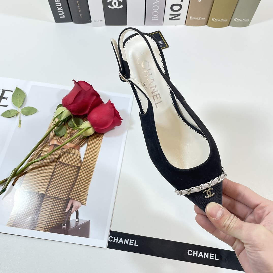 Chanel Slingbacks Black G39643 Y56380 K5796