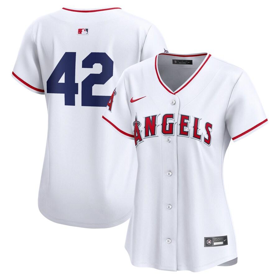 Los Angeles Angels Women's 2024 Jackie Robinson Day Home Limited Jersey  White