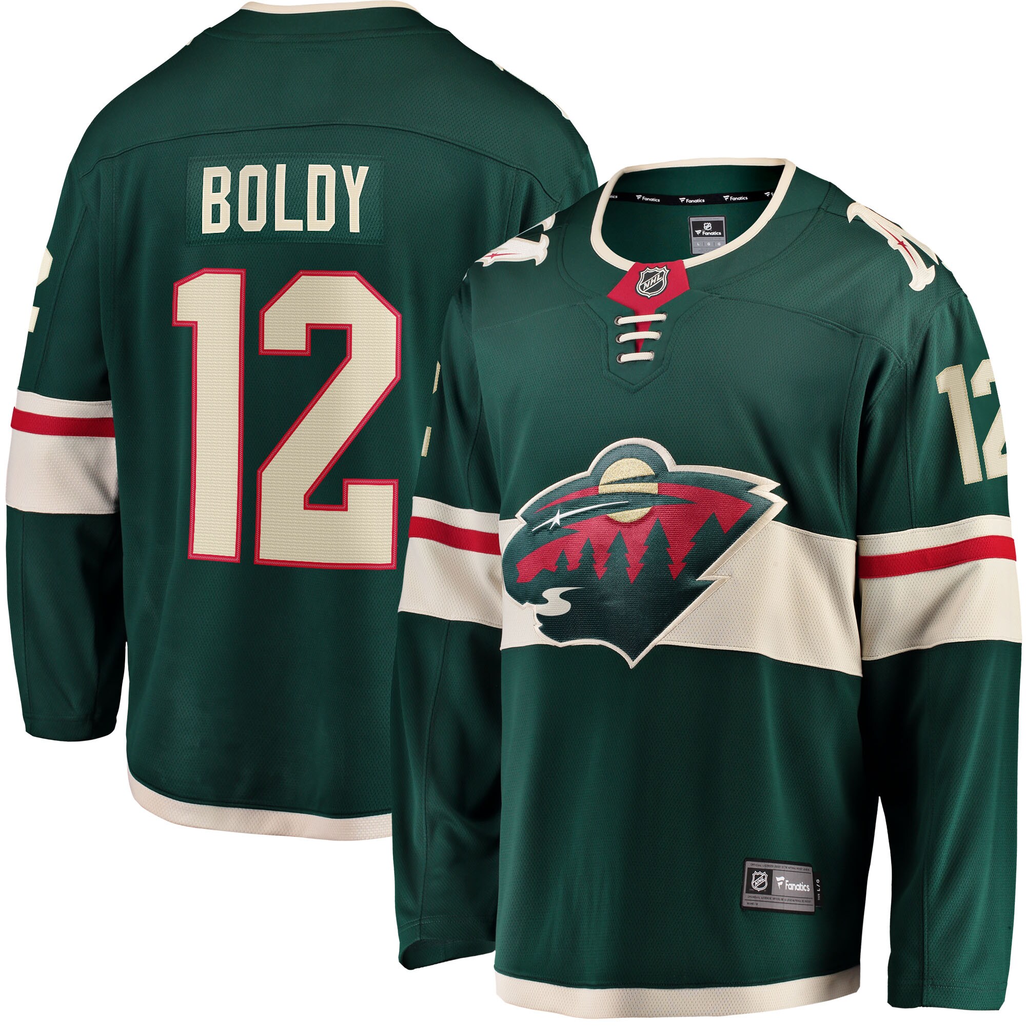 Matthew Boldy Minnesota Wild Fanatics Home Breakaway Player Jersey – Green