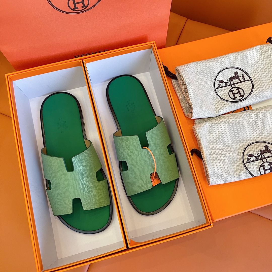 HERMES SANDAL IZMIR GREEN