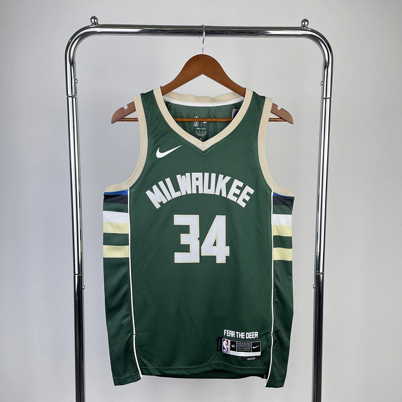 2023 NBA Milwaukee Bucks (34 ANTETOKOUNMPO) Basketball Jersey