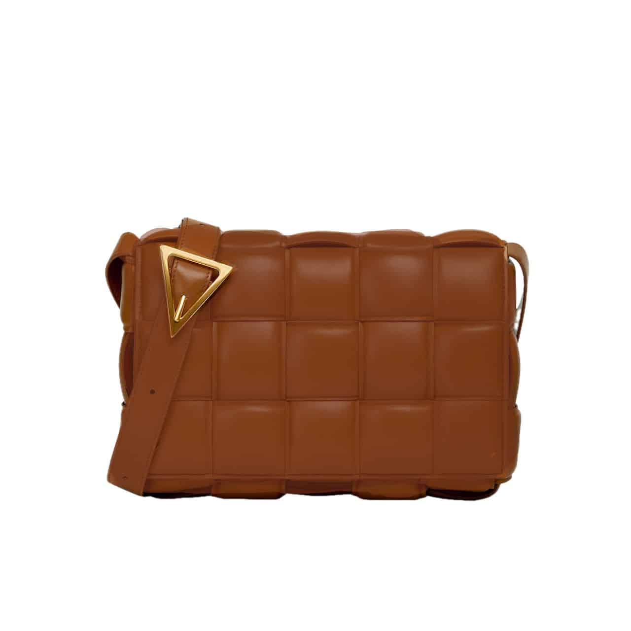 Bottega Veneta Padded Leather Bag Caramel 22Cm