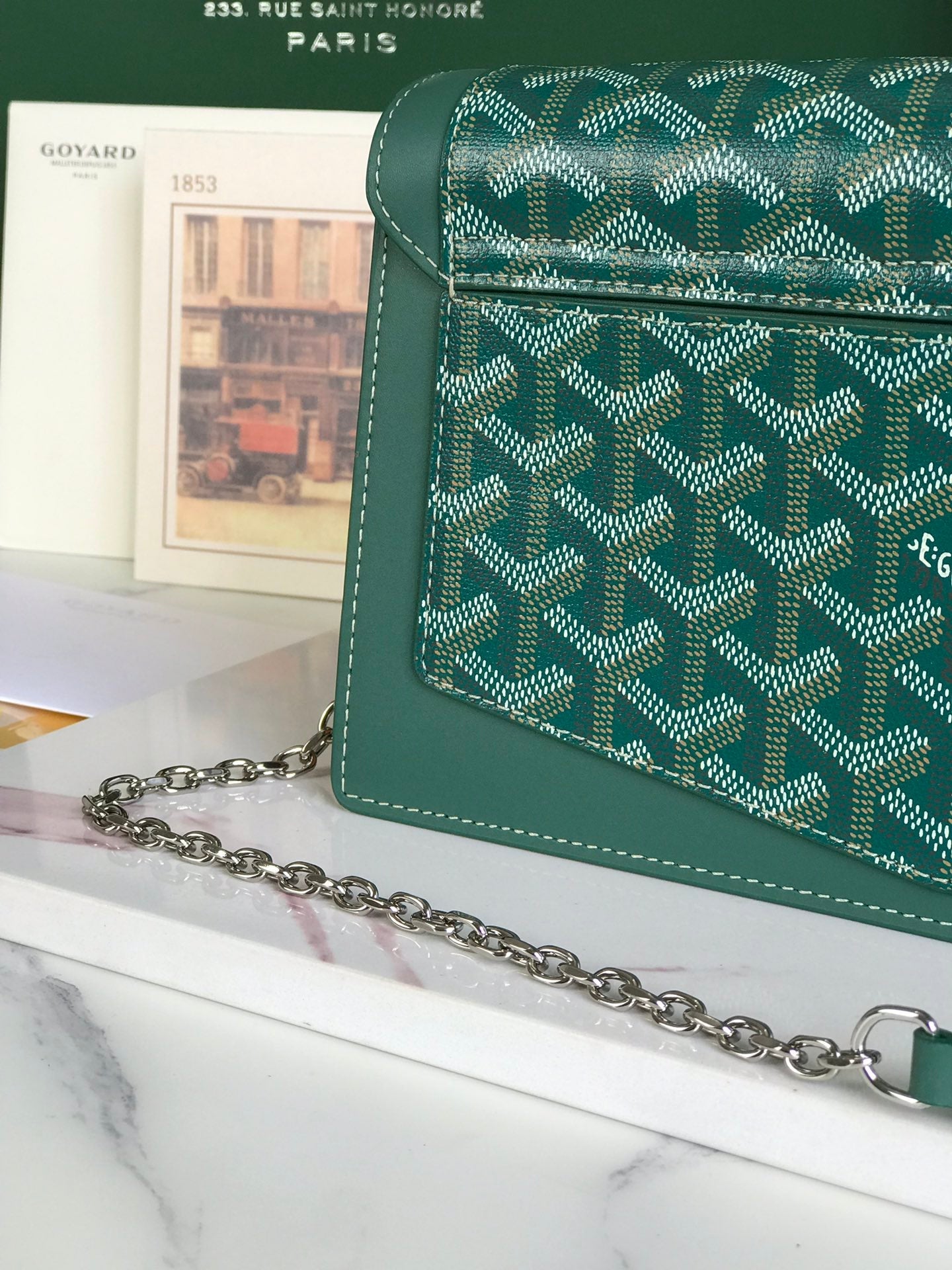 Goyard Duchesse Marie-Caroline Bag 25 Cm Green Goyardine Canvas And Smooth Calfskin