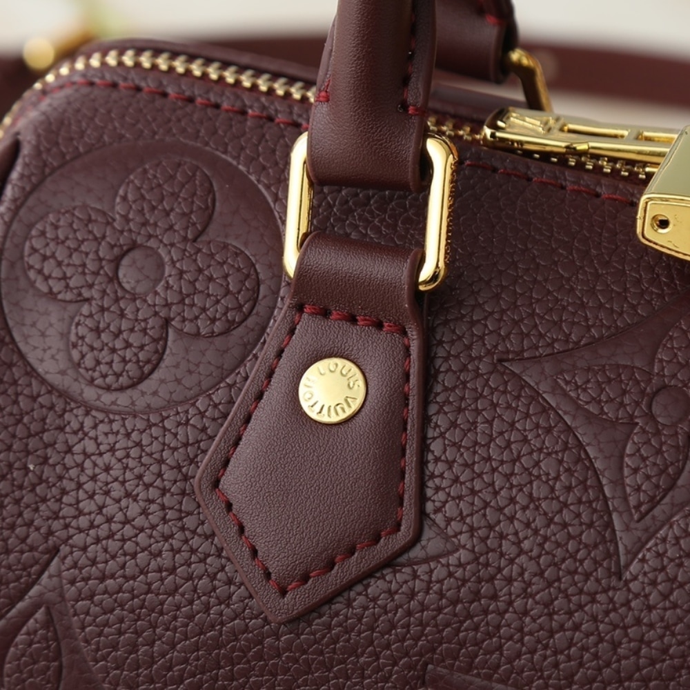 Louis Vuitton Speedy Bandouliere 20 Monogram Empreinte Grenat Red 20Cm M25929