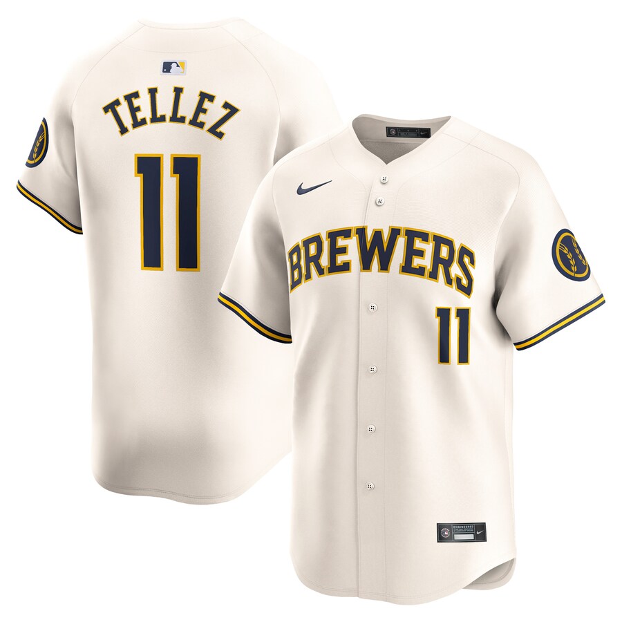 Rowdy Tellez Milwaukee Brewers Home Limited Player Jersey Cream