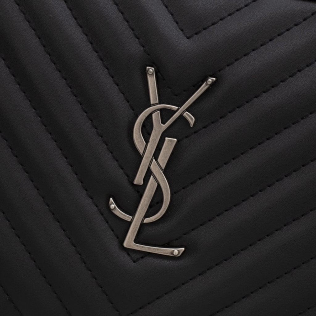 Saint Laurent Lou Camera Bag In Quilted Leather Black Silver Hardware 23Cm 761554DV7041000