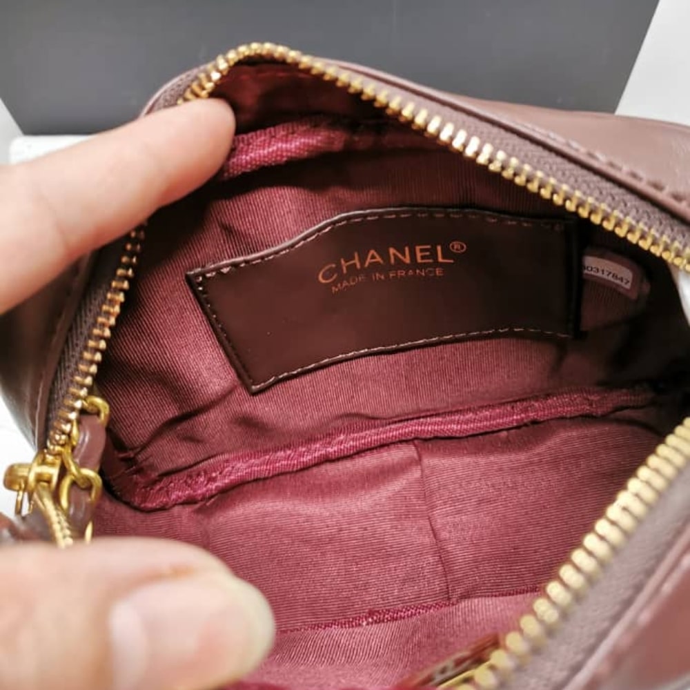 Chanel Mini Camera Case Dark Brown 18Cm As5190 B18306 Nzv43
