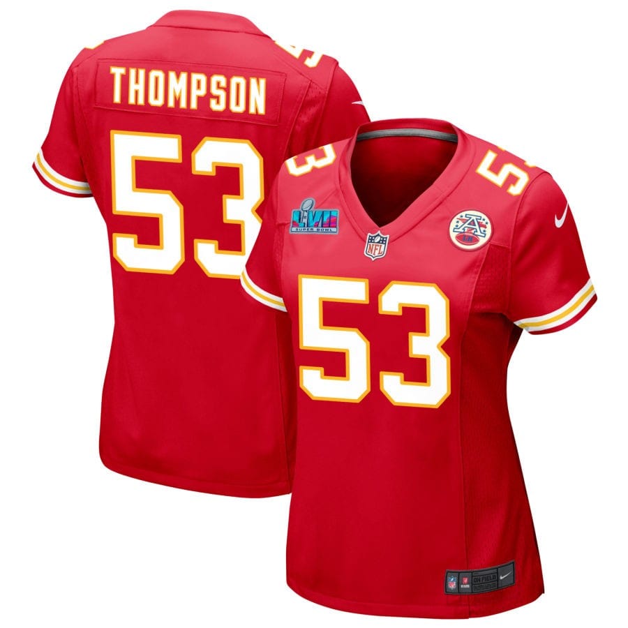 BJ Thompson Kansas City Chiefs  Women's Super Bowl LVII Game Jersey - Red