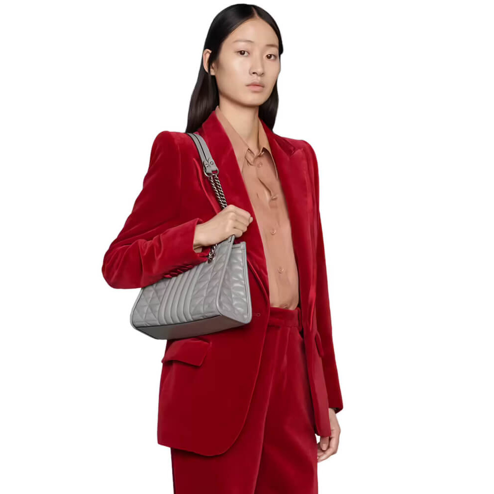 Gucci GG Marmont Small Tote Bag Grey
