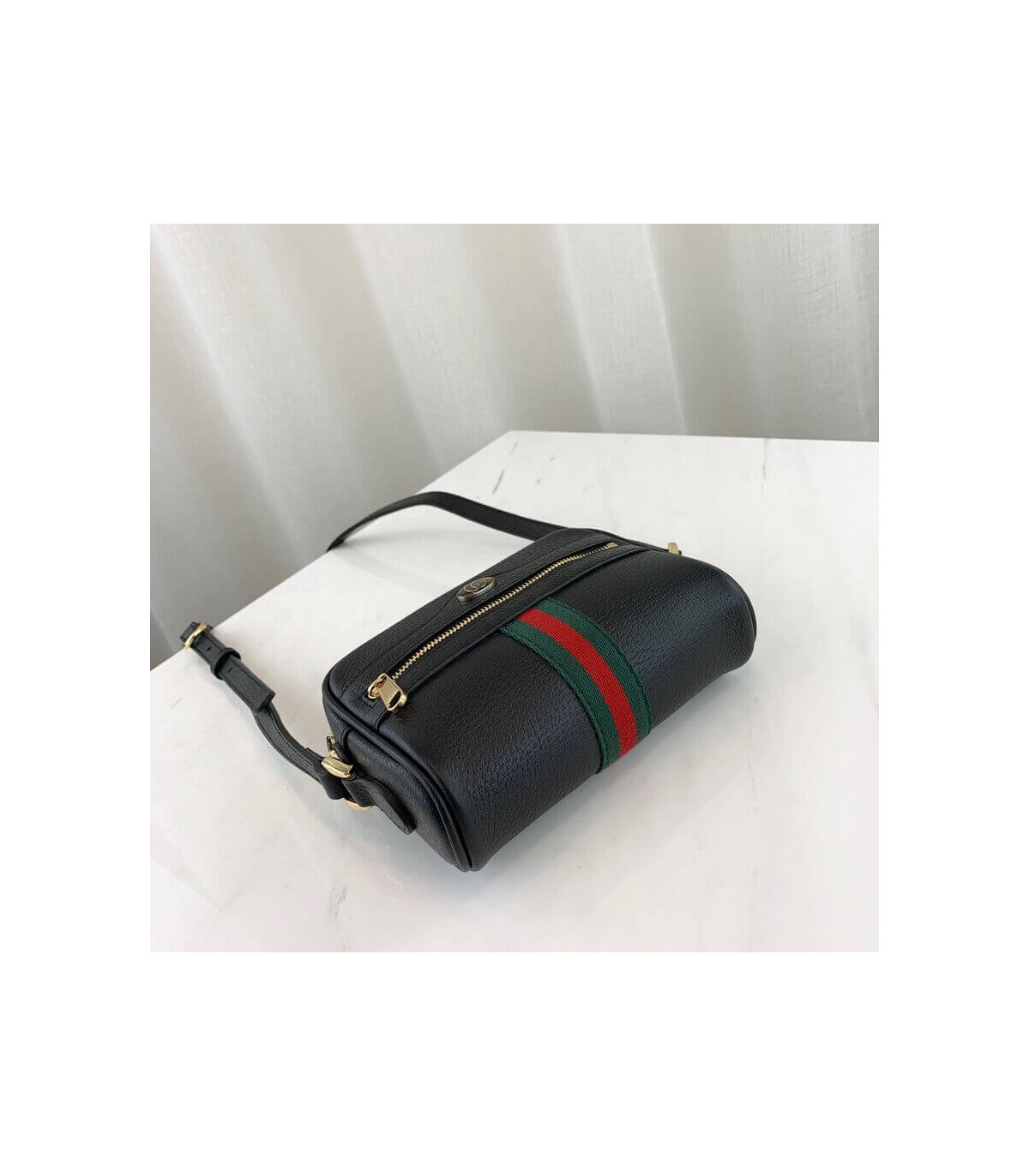 Gucci Ophidia Leather Mini Bag Black