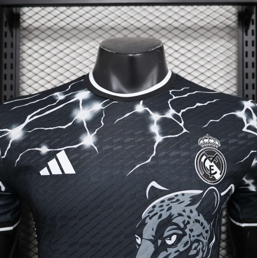 2024/2025 Player Version Real Madrid Black leopard Special Football Shirt 1:1 Thai Quality