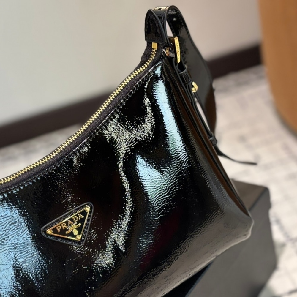 Prada Medium Aimée Shoulder Bag Black 30Cm