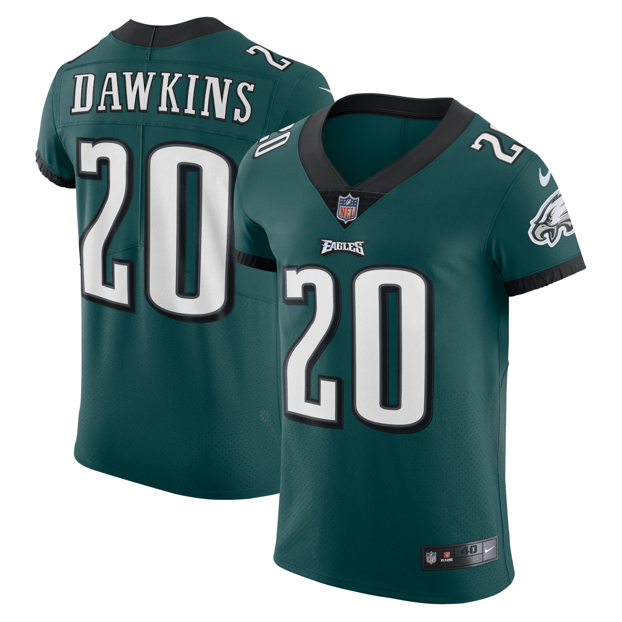 Brian Dawkins Philadelphia Eagles Nike Vapor Elite Retired Player Jersey - Midnight Green