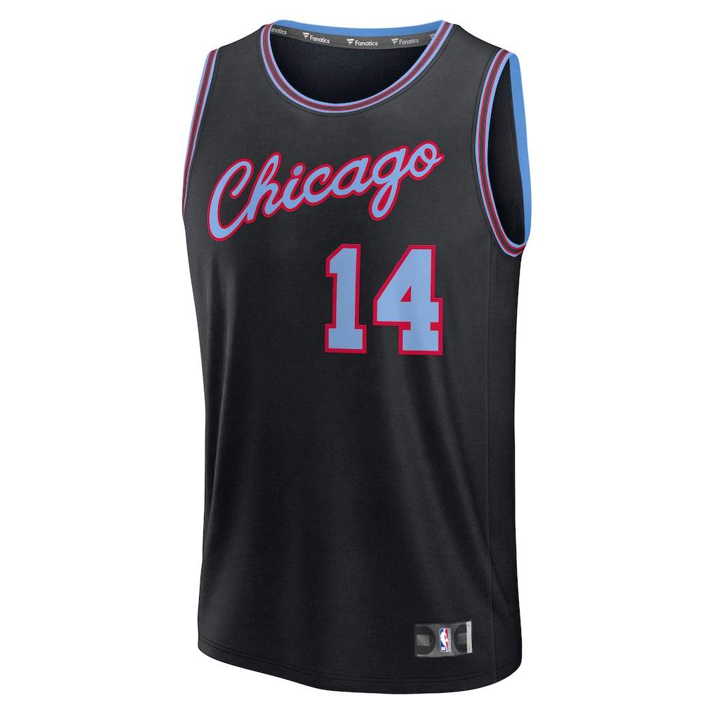 Youth Chicago Bulls Matas Buzelis Fanatics Black 2025/26 City Edition Fastbreak Jersey