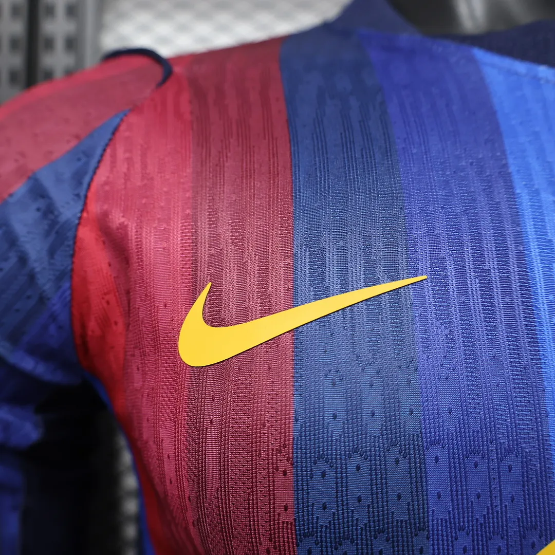 2026/27 La Liga Barcelona Team Home Football Jersey Player Version Long Sleeves - JerseyFun