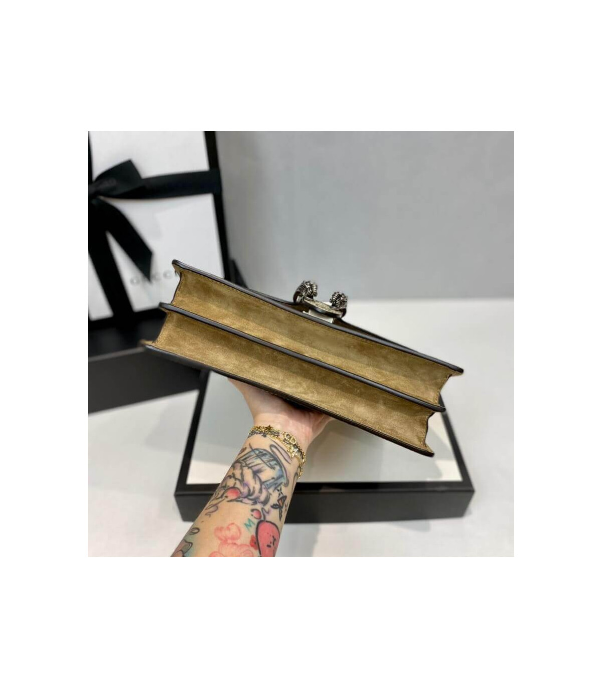 Gucci Dionysus Small GG Shoulder Bag Apricot